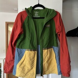 L.L. Bean Multicolor Raincoat - Red, Green, Yellow, Blue